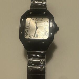 Carti Black and Silver Square Watch